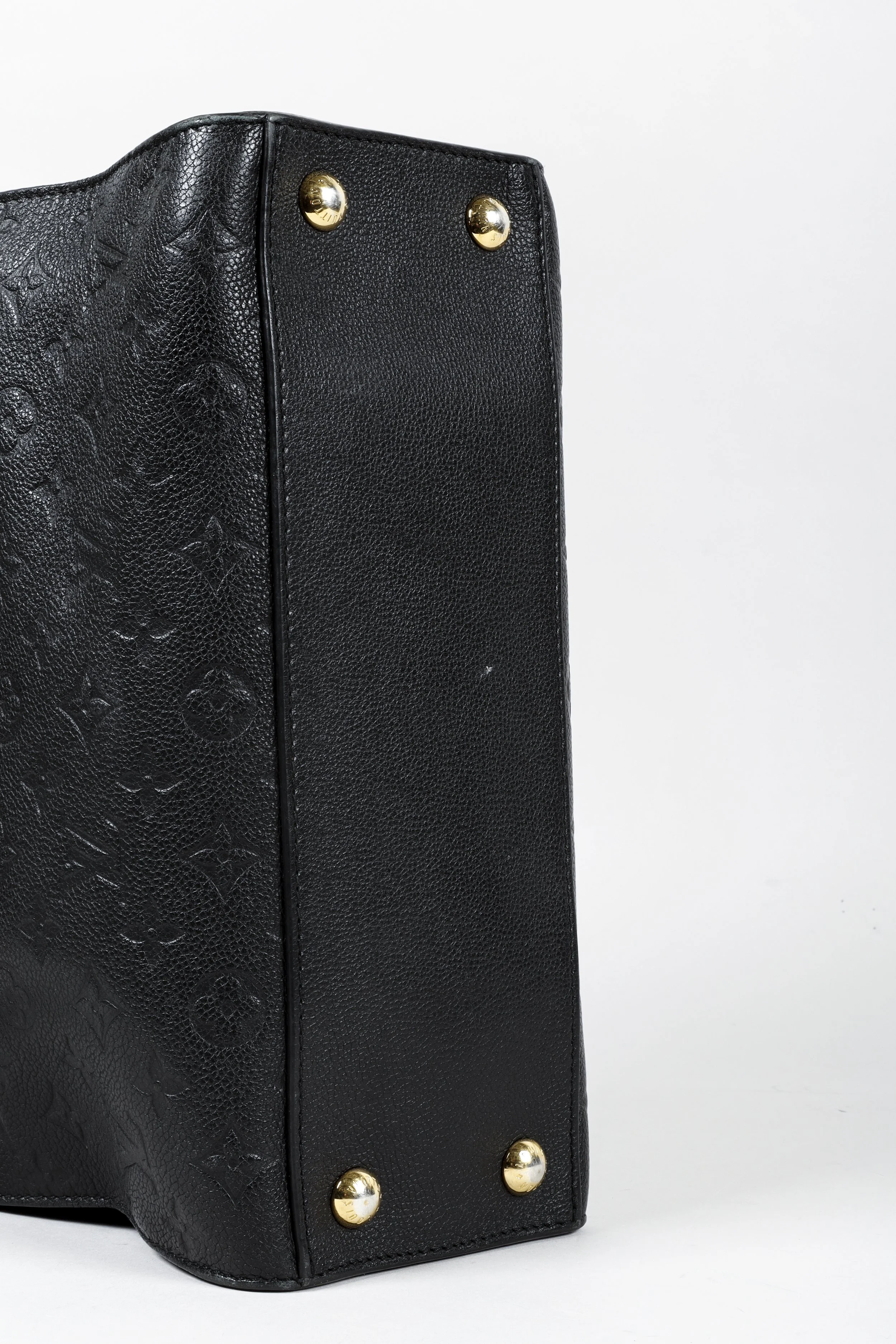 Louis vuitton black leather shoulder bag on sale